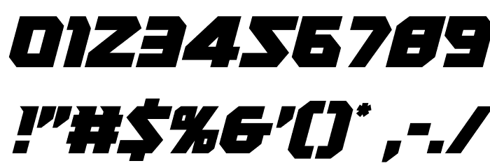 Heavy Copper Condensed Italic Font OTHER CHARS