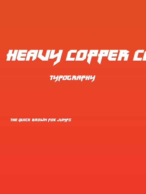 Heavy Copper Condensed Italic Poster