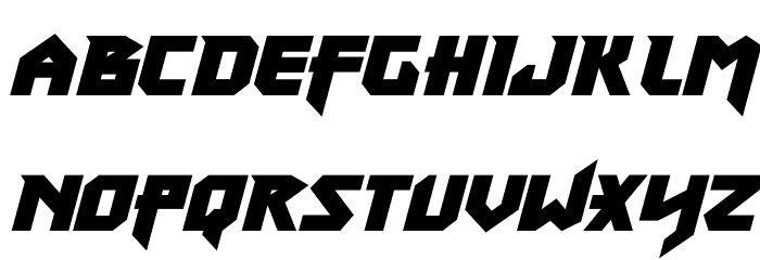 Heavy Copper Condensed Italic Font LOWERCASE