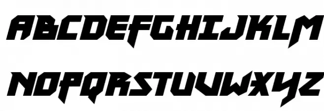 Heavy Copper Condensed Italic 字体 大写