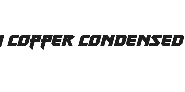 Heavy Copper Condensed Italic Logo