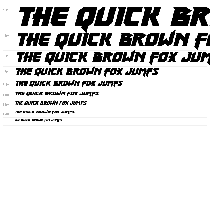 Heavy Copper Condensed Italic Waterfall