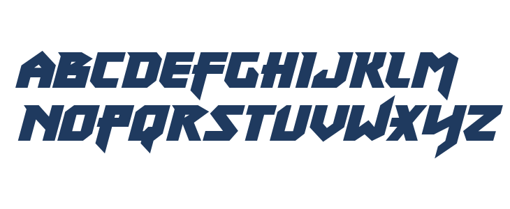 Heavy Copper Condensed Italic Lowercase