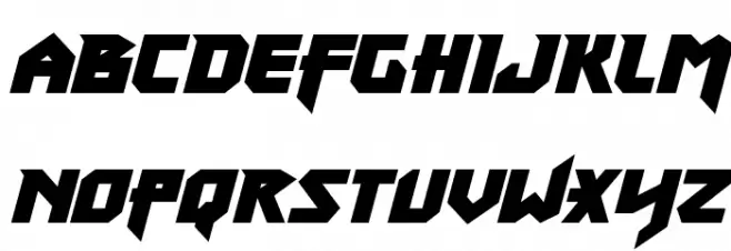 Heavy Copper Condensed Italic फ़ॉन्ट लोअरकेस