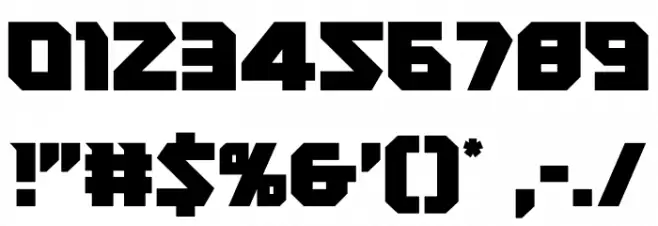 Heavy Copper Condensed Font OTHER CHARS