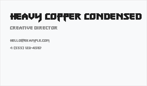 Heavy Copper Condensed Business Card
