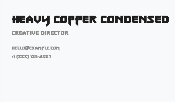 Heavy Copper Condensed Business Card
