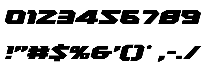 Heavy Copper Expanded Italic Font OTHER CHARS