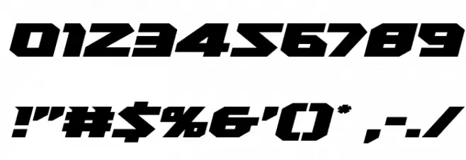 Heavy Copper Expanded Italic Font OTHER CHARS