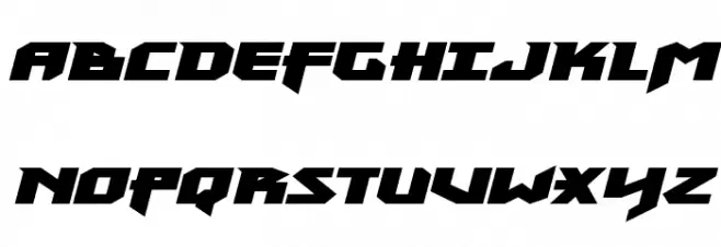 Heavy Copper Expanded Italic Schriftart Groß