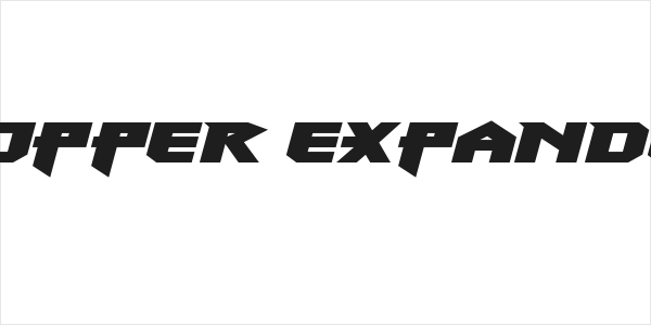 Heavy Copper Expanded Italic Logo