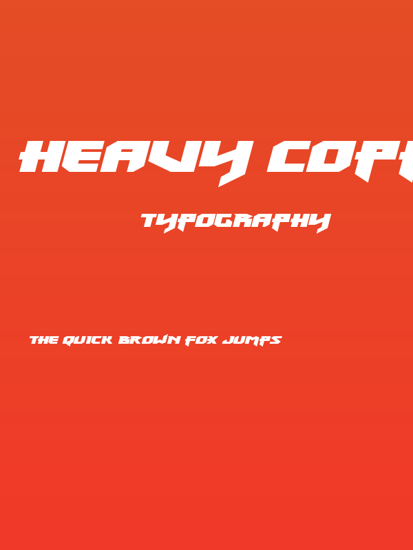 Heavy Copper Expanded Italic Poster