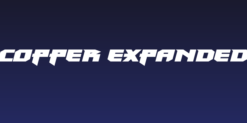 Heavy Copper Expanded Italic Social Header