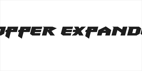 Heavy Copper Expanded Italic Logo