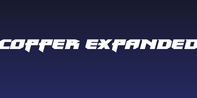 Heavy Copper Expanded Italic Social Header