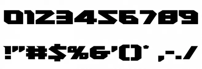 Heavy Copper Expanded Font OTHER CHARS
