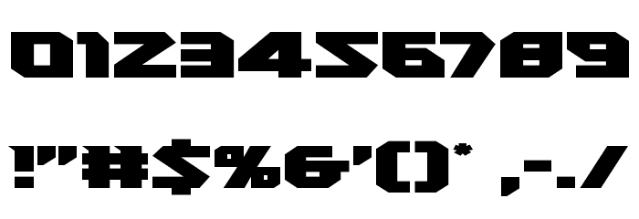 Heavy Copper Expanded Font OTHER CHARS