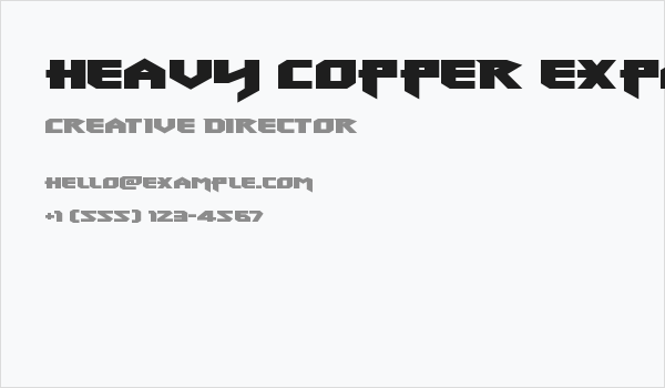 Heavy Copper Expanded Business Card