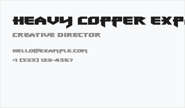 Heavy Copper Expanded Business Card
