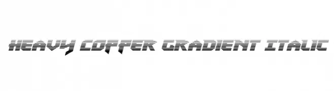 Heavy Copper Gradient Italic  font caratteri gratis