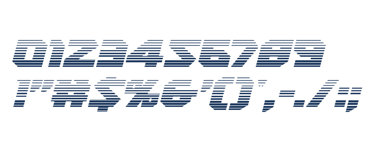 Heavy Copper Gradient Italic Other Characters