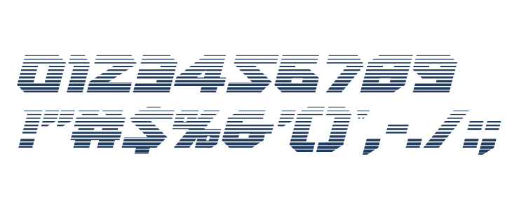 Heavy Copper Gradient Italic Other Characters