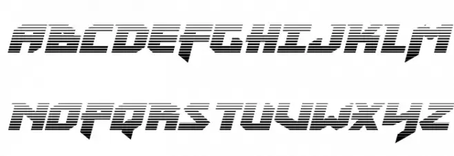 Heavy Copper Gradient Italic Schriftart Groß