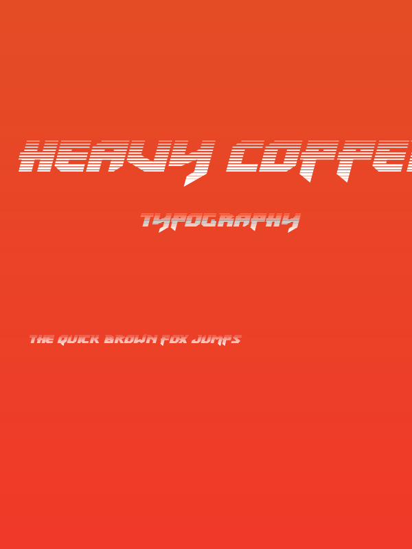 Heavy Copper Gradient Italic Poster