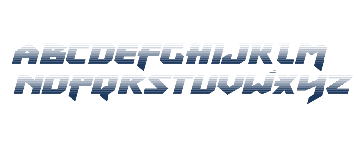 Heavy Copper Gradient Italic Lowercase