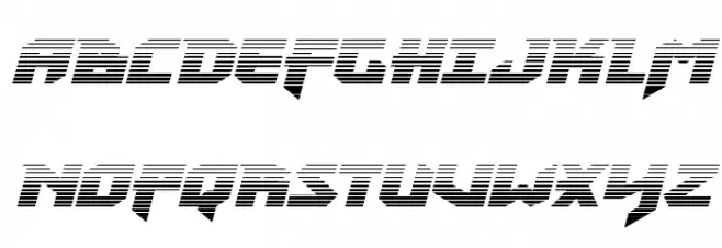 Heavy Copper Gradient Italic फ़ॉन्ट अपरकेस