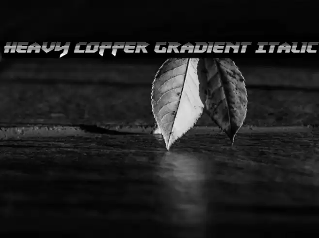 Heavy Copper Gradient Italic Font examples