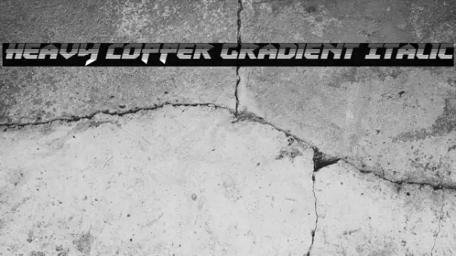 Heavy Copper Gradient Italic Font examples