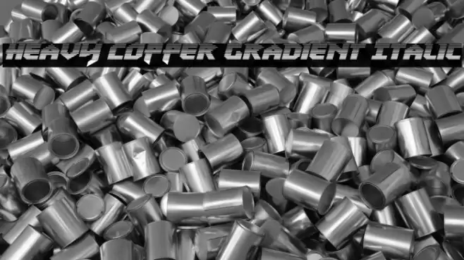 Heavy Copper Gradient Italic Font examples