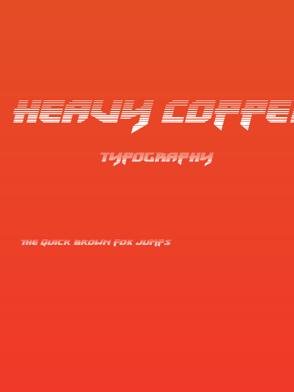 Heavy Copper Gradient Italic Poster
