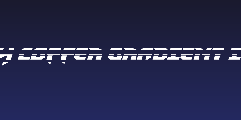 Heavy Copper Gradient Italic Social Header