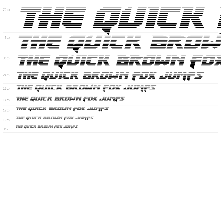 Heavy Copper Gradient Italic Waterfall