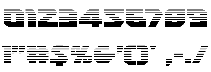Heavy Copper Gradient Font OTHER CHARS