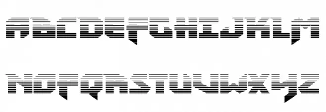 Heavy Copper Gradient フォント 大文字