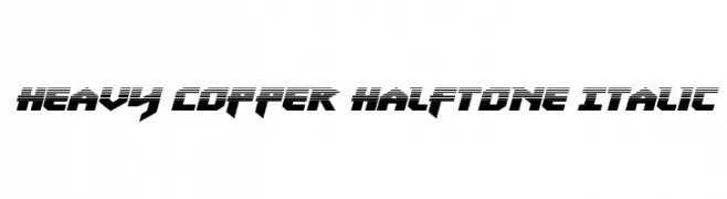 Heavy Copper Halftone Italic  Fuentes Gratis Descargar
