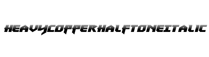 Heavy Copper Halftone Italic  Descarca Fonturi Gratis