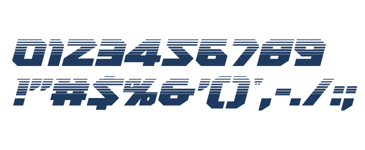 Heavy Copper Halftone Italic Other Characters