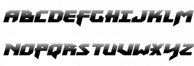 Heavy Copper Halftone Italic Polices MAJUSCULES
