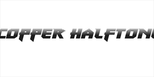Heavy Copper Halftone Italic Logo