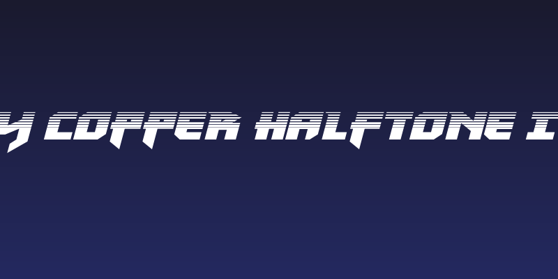 Heavy Copper Halftone Italic Social Header