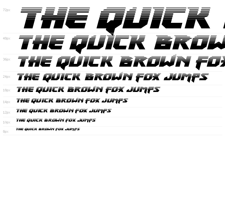 Heavy Copper Halftone Italic Waterfall