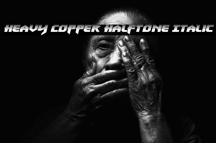 Heavy Copper Halftone Italic Example 3