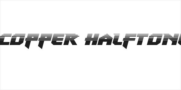 Heavy Copper Halftone Italic Logo
