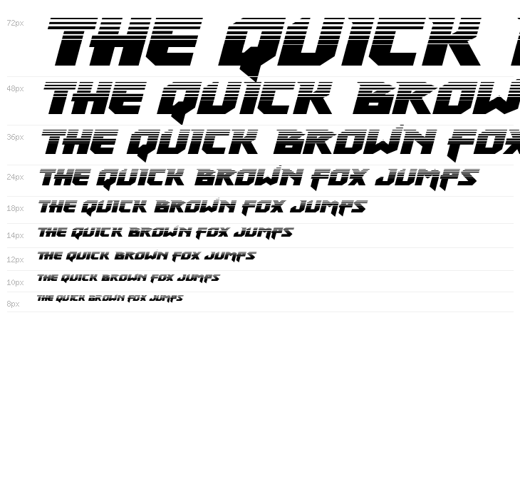 Heavy Copper Halftone Italic Waterfall