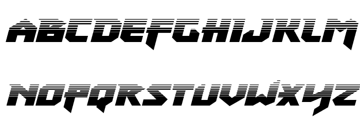 Heavy Copper Halftone Italic Font LOWERCASE