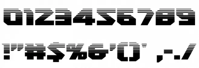 Heavy Copper Halftone Font OTHER CHARS